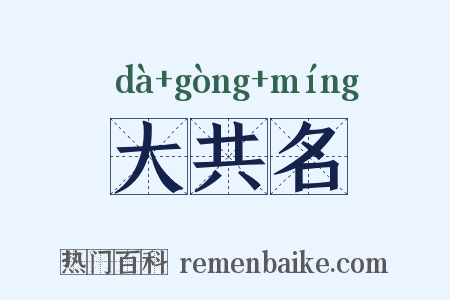 大共名是什么意思的图片